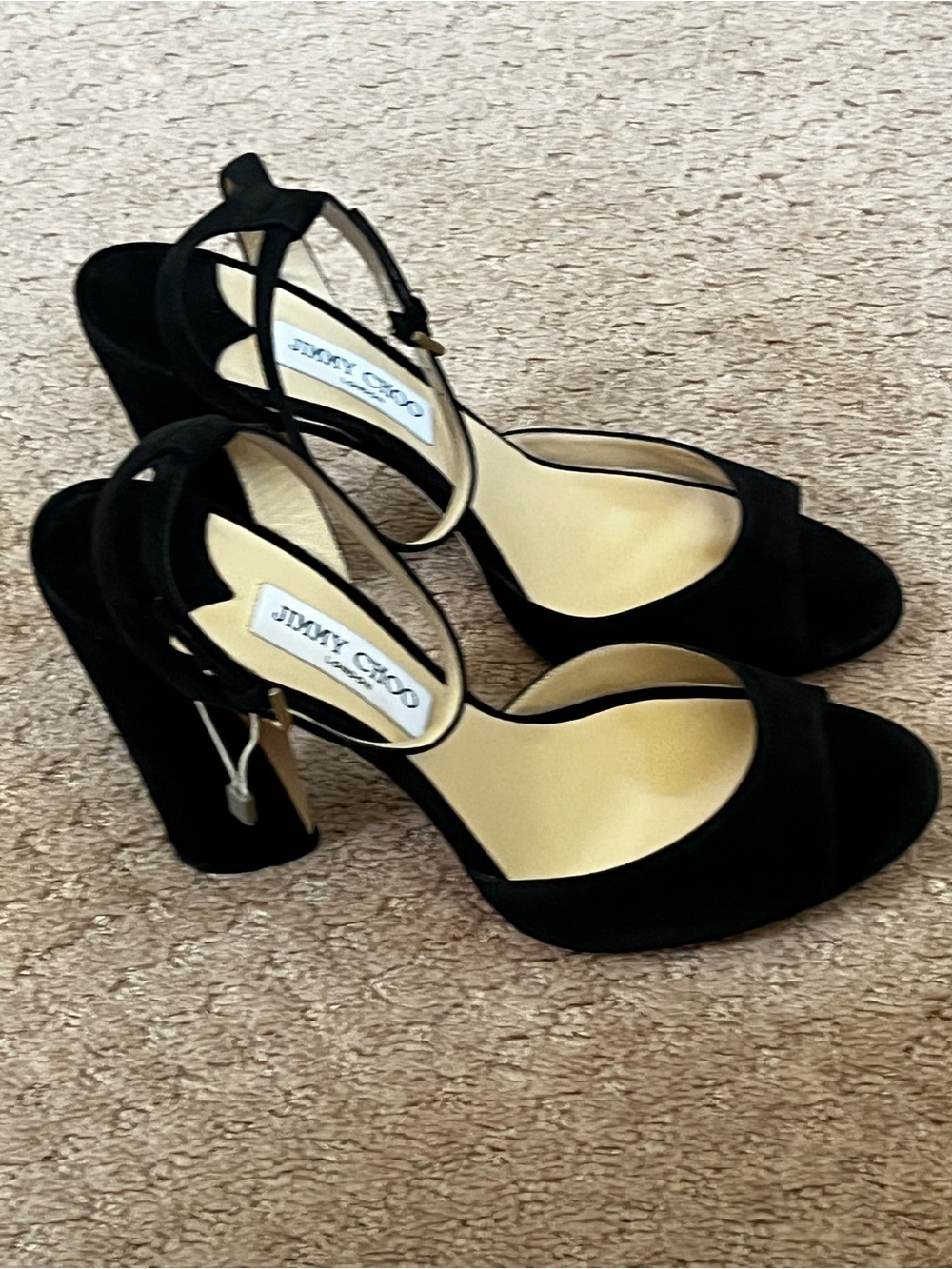 Jimmy Choo Miranda 100 Black Suede Sandals 42 NIB - Picture 3 of 8